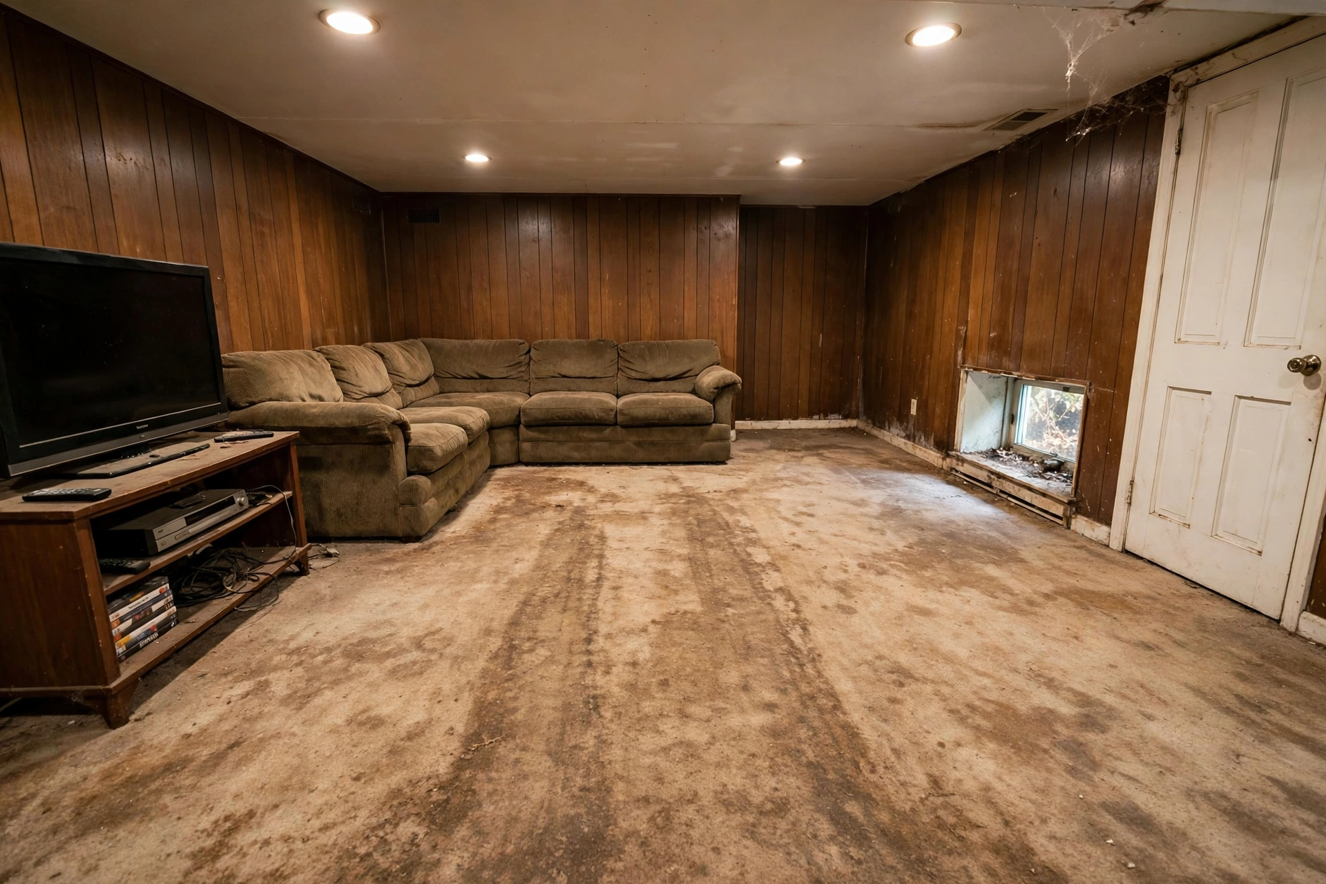 Before photo,  Basement LVT Flooring in Tulip Grove, by Bowie LVT Flooring Company