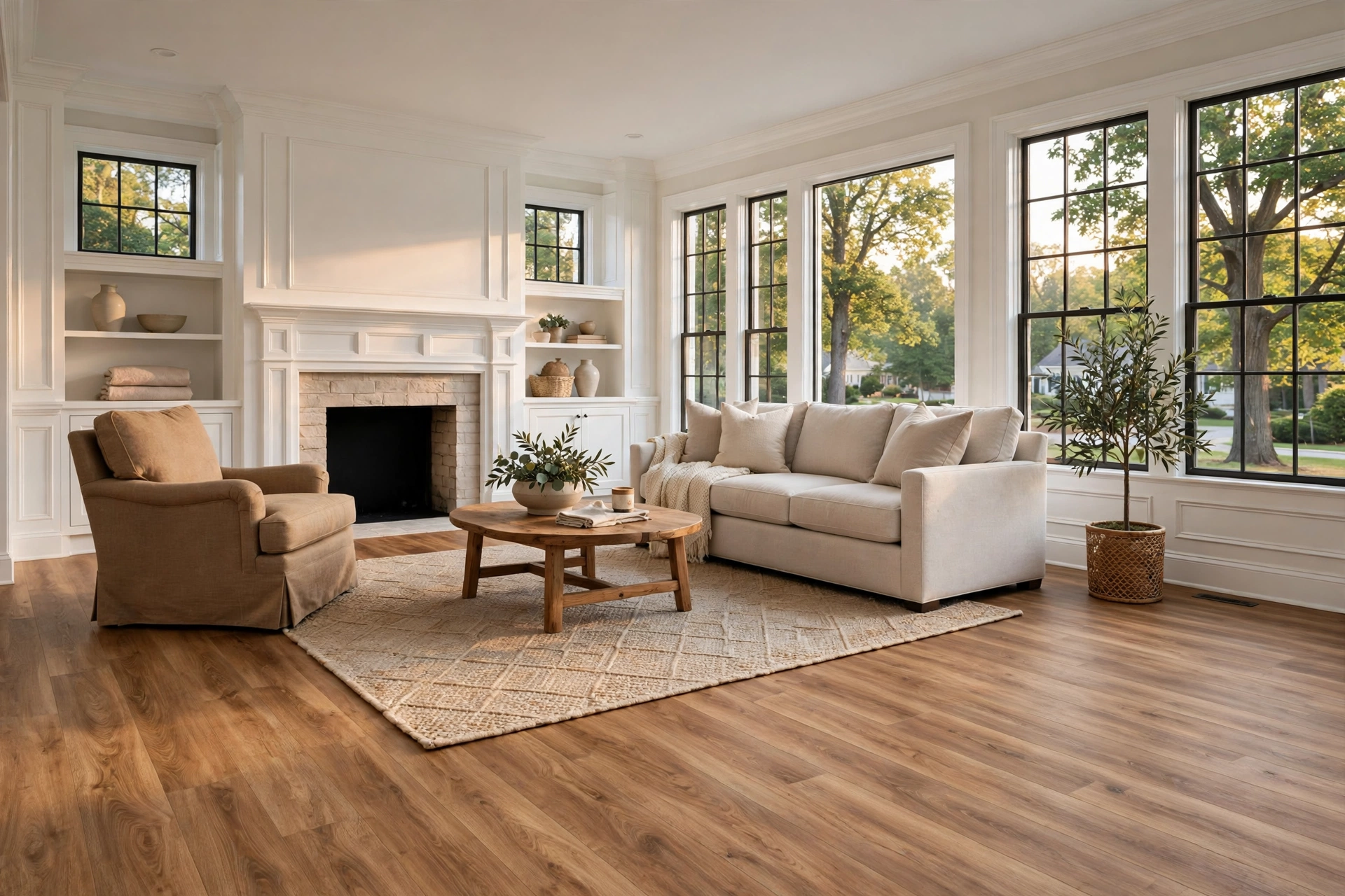 New luxury vinyl plank floor in a Bowie, MD home by Bowie LVT Flooring Company