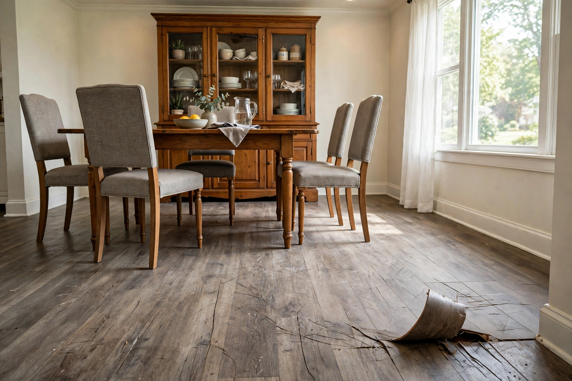 Before photo,  Vinyl Plank Repair in Yorktown, by Bowie LVT Flooring Company