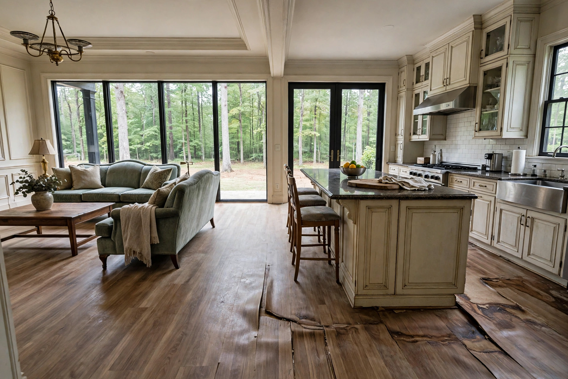 Before photo, Waterproof Vinyl Plank Installation in Woodmore, by Bowie LVT Flooring Company